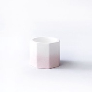 (預購) 草莓牛奶系列 | 小八角形漸層水泥盆器 可搭配同色系底盤
