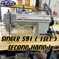 （Second Hand ）Singer 591 Mesin Jahit Lurus Industri / SINGER Sewing Machine / Second Hand Mesin/Sing