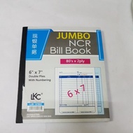 6" x 7" JUMBO NCR BILL BOOK