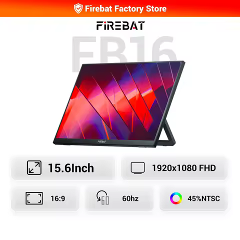 FIREBAT FB16 15.6 Inch 1080P 60Hz Portable Display Monitor second screen Gaming Extended Display For