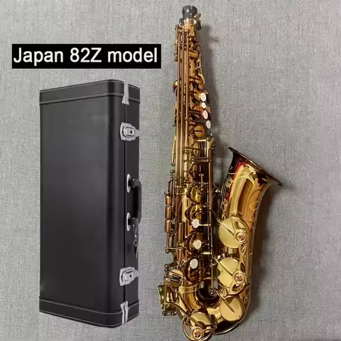 Japan Brand 82ZModel Alto Saxophone Coffee Gold Professional Sax Alto musical instrument Mouthpiece 