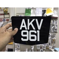 NOMBOR PLAT MOTOR KRISTAL/SAIZ BESAR 4.5cm/PLAT MOTOR/PLET MOTOR/NO. PLAT MOTOR/MOTORCYCLE PLATE NUM