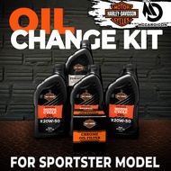 ชุดเปลี่ยนถ่าย น้ำมันเครื่อง สำหรับ ฮาเลย์ เดวิดสัน สปอร์ตสเตอร์ (ยกเว้น Sportster S) *แถมโอริง* Harley Davidson Oil Change Kit for Sportster Model