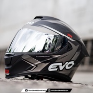 EVO GT-PRO RENEGADE ONE GRAY (SILVER IRIDIUM LENS) FULL FACE DUAL VISOR WITH FREE CLEAR LENS