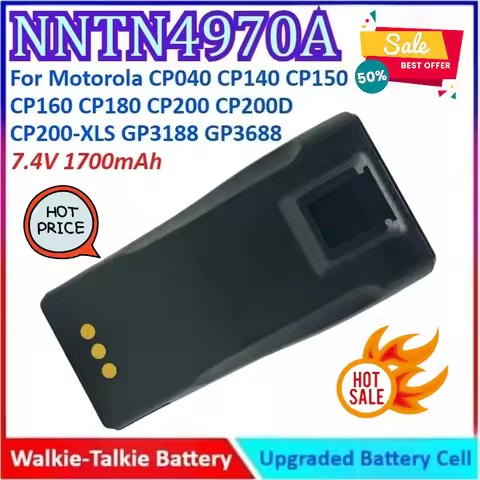 New 7.4V 1700mAh NNTN4970A Walkie Talkie Battery for Motorola CP040 CP140 CP180 CP200 CP200D CP150 C