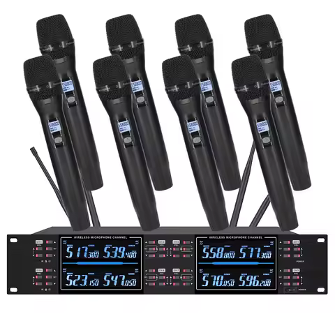 ERZHEN high-end wireless microphone, high-frequency, karaoke lavalier microphone, 8-channel stage pe