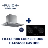 FUJIOH FR-CL1890R Made-in-Japan OIL SMASHER Cooker Hood (Recycling) + FH-GS6530 Gas Hob with 3 Burners