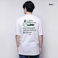 Badger Basic T-shirt Short Sleeve T-shirt Men's T-shirt COFFEE HY White