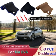 Dashboard Board Mat Carpet for Kia EV6 CV GT Line 2022~2024 2023 Anti-slip Liner Cover Sticker Pad S