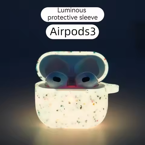 Luminous silicone soft headphone case suitable for Airpods 3 2 1 Pro 2 Air Pods Pro2 Third headphone