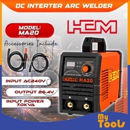 Mytools HCM MA20 DC Inverter Arc Welder 160A MMA Welding Machine with Electrode Holder & Earth Clamp