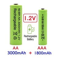 AA 3000mAh AAA 1800mAh 1.2V NiMH Rechargeable Battery Pengecas Bateri Kitchen