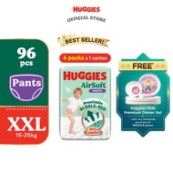 HUGGIES AirSoft Pants Diapers XXL24 (4 packs) Breathable and soft diapers for baby