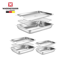 Wagentsteiger สแตนเลส No3 No2 No1เตรียมอาหารฝาชั้นวางภาชนะชุดกระทะถาดสี่เหลี่ยม