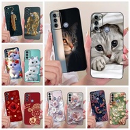 For Motorola G40 Fusion Case G60 Cute Cat New Painted Cover Soft TPU Phone Case For Motorola G60 Mot
