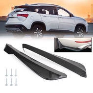 19" Car Rear Bumper Fin Canard Splitter Diffuser Valence Spoiler Lip Carbon