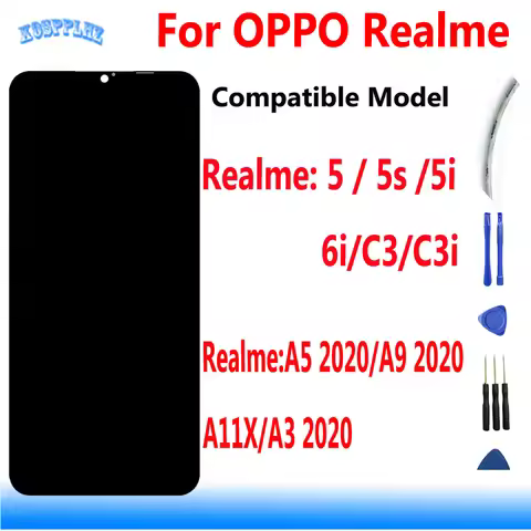 100% tested For Oppo Realme5 / 5i /5S /6 i/C3 /C3 i/A5 2020/A9 2020/A11X/A3 2020 Display Touch Scree