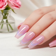 AILLSA Reflective Sparkle Cat Eye Gel, Rainbow Glitter Clear Coat, Iridescent Shimmer, Holographic M