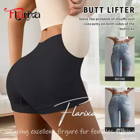 Flarixa Women Hip Dips Butt Lifter Shapewear Shorts Removable Pads Hip Enhancer High Waist Seamless
