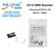 50PCS 2512 SMD Resistor Assorted Kit 10ValuesX5PCS R010~1R00 Ohm 1% R100 R220 R050 R470 R330 Ohm
