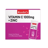 KORDEL'S VITAMIN C 1000MG + ZINC EFFERVESCENT TABLET (PASSIONFRUIT FLAVOUR) EXPIRY 2027/01