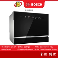 Bosch Dishwasher (8.0L) EcoSilence Drive™ 6-Place Settings 8-Washing Programs Freestanding Compact Dishwasher SKS68BB008