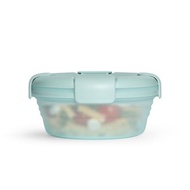 Stojo - 專利環保高耐熱矽膠摺疊沙律碗-透明系列海藍寶色