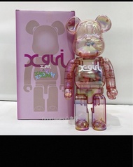 X-girl x Bearbrick 變色龍透明Bearbrick