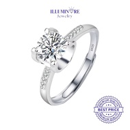 Illuminare-(100% Original) MS-RG58 Women's Ring 1ct Lab Create Diamond Silver Sterling Silver S925 1