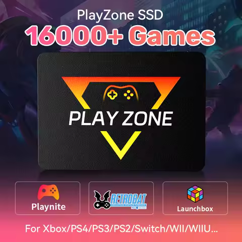 PlayZone 1TB External Emulator Game SSD Built-in 16000 Retro&AAA Games Portable Game Hard Drive For 