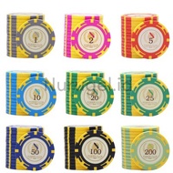 Poker Chip Kasino Coin 25 pcs Blackjack Baccarat Casino Coin Roulette Sicbo Chips Poker Card Board G