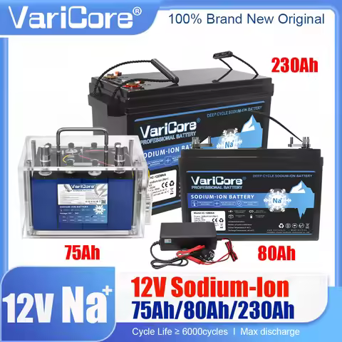 12V/15.6v 75Ah 80Ah 230Ah Sodium-ion Rechargeable Battery Low Temperature Resistant for RV Electric 