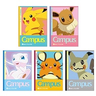 Showa Note Pokémon Notebook Campus Notebook with Dotted Lines A Line 5-Pack 119729003