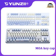 YUNZII Keycap, Tricolor Bear Keycap MOA Height PBT five-side thermal sublimation mechanical keyboard