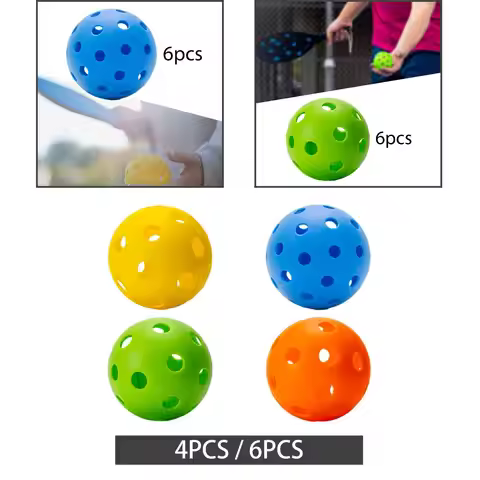 Indoor Pickleball Balls 26 Holes Durable Indoor Court Pickleball Balls for Sanctioned Tournament Pla