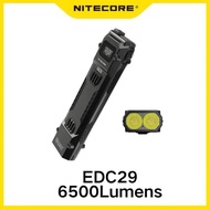 NITECORE EDC29 USB-C Rechargeable EDC Flashlight 6500Lumens With OLED Display Built-in 2,500mAh batt