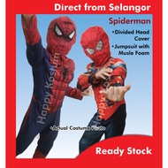 💥Ready Stock New Spiderman Costume Kids Marvel Kostum Budak Malaysia Budak Superhero Kostum Jumpsuit