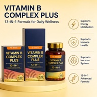 Totaria B Complex Compound Vitamin B Capsules – 13 Vitamins for Immune System Support