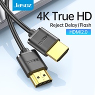 【COD】Jasoz สาย HDMI 4K Slim สาย 0.5m-3m HDMI ถึง HDMI 2.0 สำหรับ HDMI Splitter Extender PS4 PS5 Xbox