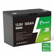 Sunpal 12V 100Ah LiFePO₄ Battery – Deep Cycle, IP65, 5-Year Warranty | Solar, RV, Off-Grid, Backup