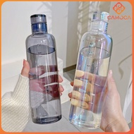 Cc 500ml Plastic Bottle Portable Colorful/Transparent Creative Time Mark Water Cup