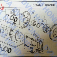 Nissin Brio/City Sx8 Gd Front Brake Caliper Kit SR/Fit Gd/Jazz Gd Accessories