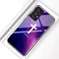 Softcase Glass Kaca  Samsung A13 [M273] Salib - Casing HP - kesing HP Samsung A13 - Case HP Samsung 
