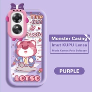 （Lokal Ready)Hontinga Case Casing Ponsel Untuk hp OPPO A17 A17K Casing Terbaru Kartun Imut Bekerja Lotso Silikon Lembut Softcase TPU kesing Case hp Anti Gores Air Softcase Untuk Gadis