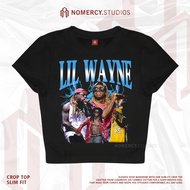 KATUN NORACY.STUDIOS - LIL WAYNE BLUE CROP TOP | ROCK MUSIC METAL BAND | GRUNGE CROPTOP BLACK SKENA 