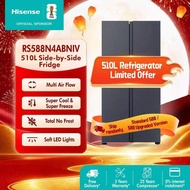 [NEW] Hisense 510L Side By Side 2 Door Inverter Refrigerator / Inverter Pro / Multi Air Flow - RS588