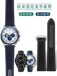 2024✹❃ XIN-C时尚4 Canvas strap suitable for for/Omega/Seamaster 300m Speedmaster Snoopy nylon watch strap 19 20 21 22mm