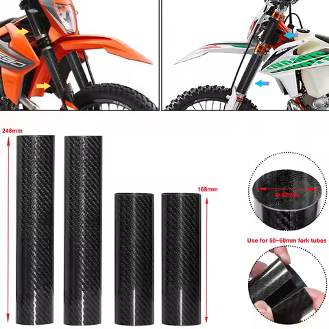 Carbon Fiber Front Fork Wrap Skin Fork Tube Protect Cover For Yamaha YZ125 250/X YZ250F YZ450F /FX W
