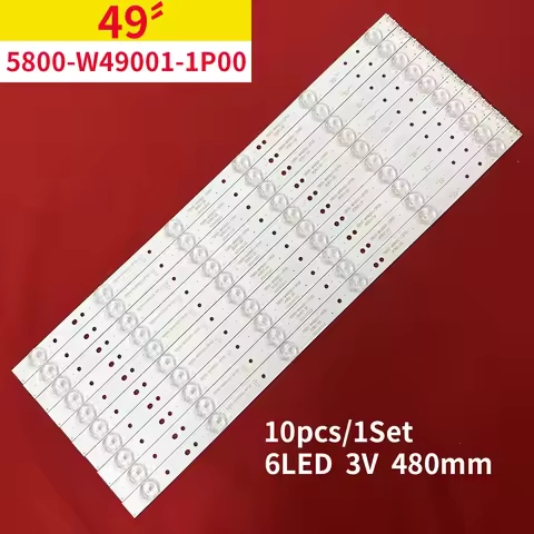 1set 6LED 480mm LED backlight strip for LC490DUJ-SHA2 5800-W49001-1P00 5800-W49001-2P00 0P00 DP00 58
