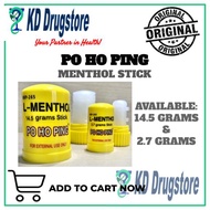 PO HO PING L-MENTHOL STICK INHALER 14.5G (BIG) OR 2.7G (SMALL